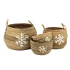 Cache-pots flocon en abaca
