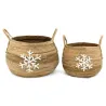 Cache-pots flocon en abaca