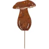 Champignon en métal rouillé sur pic
