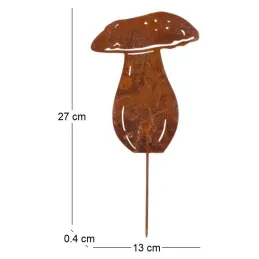 Champignon en métal rouillé sur pic