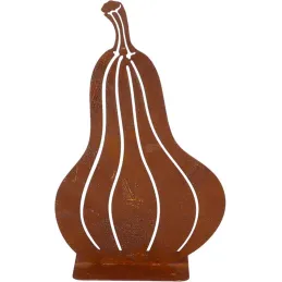 Courge décorative en métal rouillé