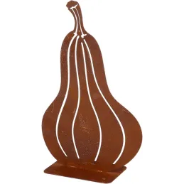 Courge décorative en métal rouillé