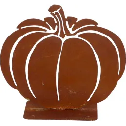 Courge décorative en métal rouillé