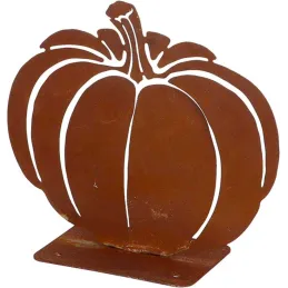 Courge décorative en métal rouillé