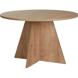 Table à manger ronde en aggloméré Virella