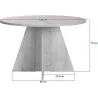 Table à manger ronde en aggloméré Virella