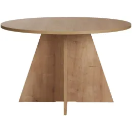 Table à manger ronde en aggloméré Virella