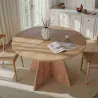 Table à manger ronde en aggloméré Virella