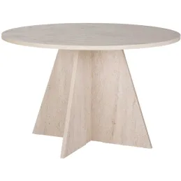 Table à manger ronde en aggloméré Virella