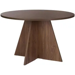 Table à manger ronde en aggloméré Virella