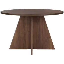 Table à manger ronde en aggloméré Virella