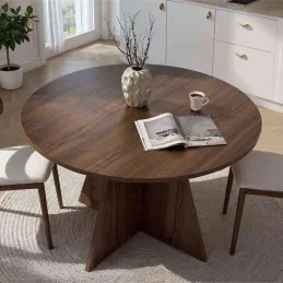 Table à manger ronde en aggloméré Virella