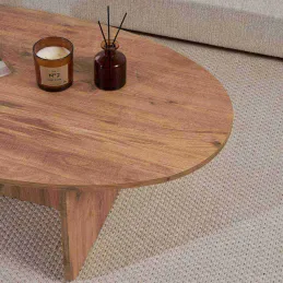 Table basse ovale en aggloméré Orba