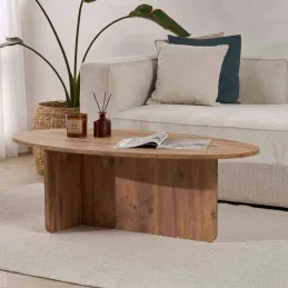 Table basse ovale en aggloméré Orba