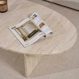 Table basse ovale en aggloméré Orba