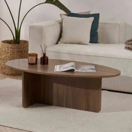Table basse ovale en aggloméré Orba