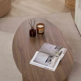 Table basse ovale en aggloméré Orba