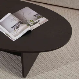 Table basse ovale en aggloméré Orba