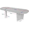 Table basse ovale en aggloméré Ovalis