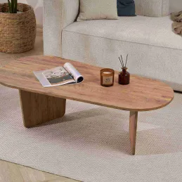 Table basse ovale en aggloméré Ovalis