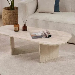 Table basse ovale en aggloméré Ovalis
