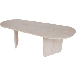 Table basse ovale en aggloméré Ovalis