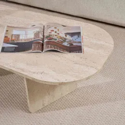 Table basse ovale en aggloméré Ovalis