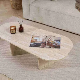 Table basse ovale en aggloméré Ovalis