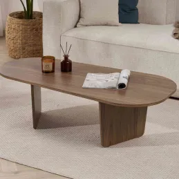 Table basse ovale en aggloméré Ovalis