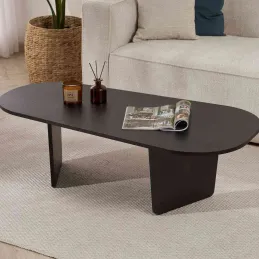 Table basse ovale en aggloméré Ovalis