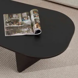 Table basse ovale en aggloméré Ovalis
