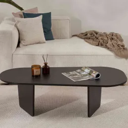 Table basse ovale en aggloméré Ovalis