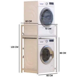 Meuble de superposition machine à laver seche-linge Cindy