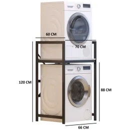 Meuble de superposition machine à laver seche-linge Cindy