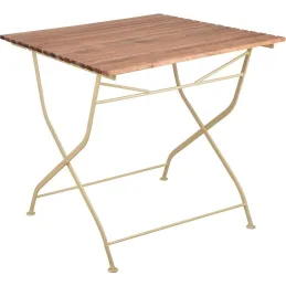 Table pliable en bois et métal