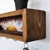 Etagère en bois avec 6 crochets Sunny