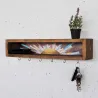 Etagère en bois avec 6 crochets Sunny