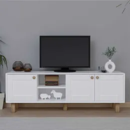 Meuble TV 3 portes en aggloméré Bohemian