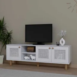 Meuble TV 3 portes en aggloméré Bohemian