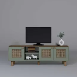 Meuble TV 3 portes en aggloméré Bohemian