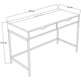 Bureau avec tiroirs en aggloméré Working
