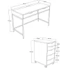 Bureau avec tiroirs en aggloméré Working