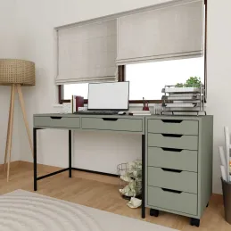 Bureau avec tiroirs en aggloméré Working