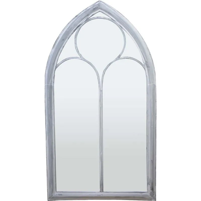 Grand miroir fenêtre en métal