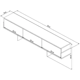 Meuble TV en aggloméré Hege