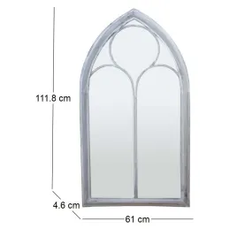 Grand miroir fenêtre en métal