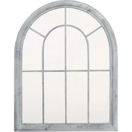 Grand miroir fenêtre en métal