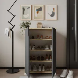 Meuble à chaussures 2 portes en aggloméré Venedik