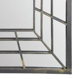 Grand miroir fenêtre en métal