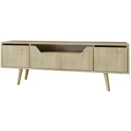 Meuble TV en aggloméré 150 x 29.8 x 53 cm Roma
